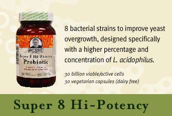 Probiotics, Super-8, high-potency for yeast overgrowth, intestinal health