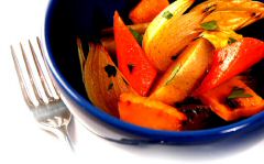 Udo's Oil: Oven Roasted Vegetables with Curry Dressing