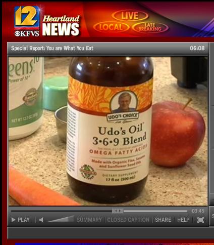 Udo's Oil™ featured on Channel 12 Heartland News