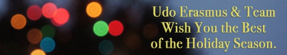 Holiday Greetings from Udo and Staff...