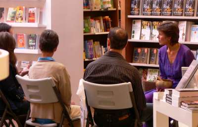 Alannah leads meditation circle at Indigo Books, North Vancouver